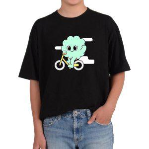 비캔버스BECANVAS 32수2합 피그먼트반팔티 자전거 구름캐릭터 솜사탕캐릭터 계속 패달을 모든색상사이즈