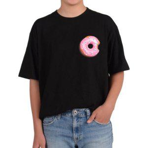 비캔버스BECANVAS 32수2합 피그먼트반팔티 분홍색 도너츠 한입먹은 도너츠 튜브모양 모든색상사이즈