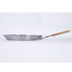 원형 타공 프라이팬 캠핑 큐용 불판 그릴 팬 화로대 세트