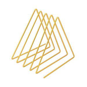 골드 삼각형 금속 북엔드 사진잡지 거치 책상 위 책꽂이