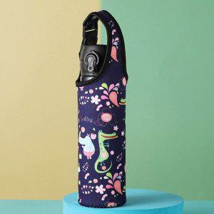 휴대용 보온보냉 물병파우치 손잡이 스트랩 보틀 가방 네이비 1개입