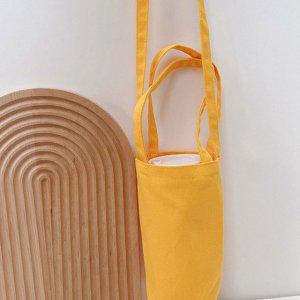 크로스 물병 가방 휴대용 보틀 케이스 파우치 노란색 음료수 수납주머니