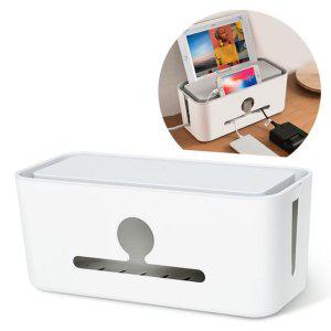 멀티탭 정리함 화이트 5구 콘센트 케이블 전선 책상