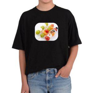 비캔버스BECANVAS 32수2합 피그먼트반팔티 과일꼬치 막대과일 알록달록 달콤한 마시멜로 모든색상사이즈