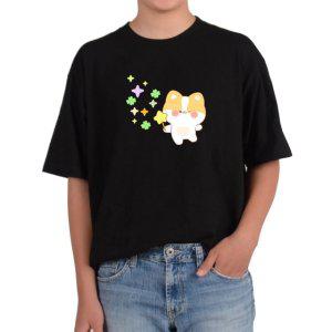 비캔버스BECANVAS 32수2합 피그먼트반팔티 귀여운 강아지 별사탕 반짝반짝 별사탕막대 모든색상사이즈