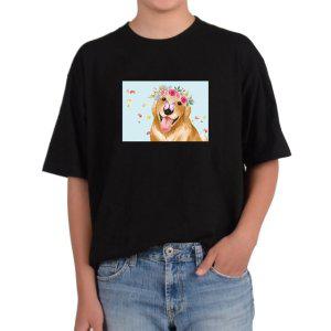 비캔버스BECANVAS 32수2합 피그먼트반팔티 꽃장식 꽃모자 리트리버 본인이 이쁜줄 아는 모든색상사이즈