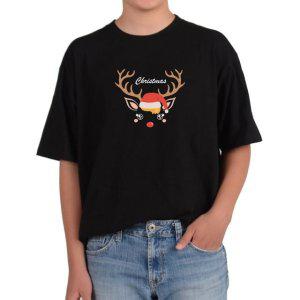 비캔버스BECANVAS 32수2합 피그먼트반팔티 크리스마스 루돌프 빨간 사슴코 행복을 전달 모든색상사이즈