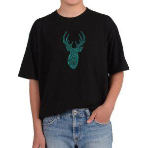 비캔버스BECANVAS 32수2합 피그먼트반팔티 사슴 순록 레이저아트 강인한 뿔 영민한 표정 모든색상사이즈