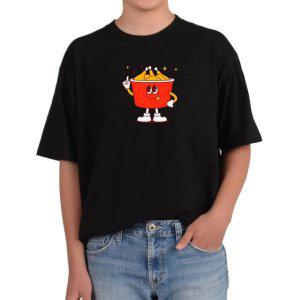 비캔버스BECANVAS 32수2합 피그먼트반팔티 프라이드 치킨 닭다리만 먹어요 고소한 튀김 모든색상사이즈