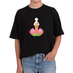 비캔버스BECANVAS 32수2합 피그먼트반팔티 종교 불교 연꽃 스님 기도 모든색상사이즈