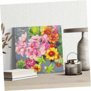 비즈공예 DIY 보석십자수 만개한 꽃다발 30x30