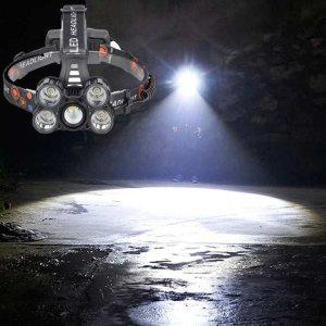 5헤드 충전 랜턴 각도 조절 휴대용 헤드랜턴 등산 낚시 캠핑용