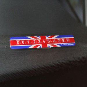 차량용 휴대폰번호 주차알림판 투명 번호판 대시보드 부착 케이스형