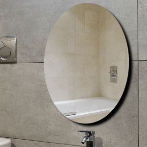 아크릴 타원형 화장실 벽걸이 거울 550x800