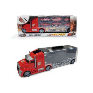 미니카 자동차 소형 소방차 작동 완구 풀백 트럭 캐리어 장난감
