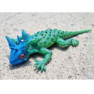 동물 학습 완구 피규어 뿔 도마뱀 모형 자연 과학 세트