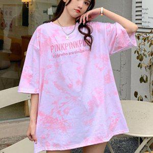 여성 빅사이즈 영문 코디 브이넥티셔츠 이너슬립