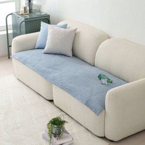 해피니 소파패드 도브 4인용 패드 65x240 블루 쇼파 카우치 매트