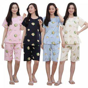 홈웨어 여름 여름잠옷 파자마 아보카도 피치원단