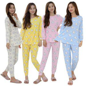 겨울 주니어 세트 세트잠옷 여성 파자마 가을