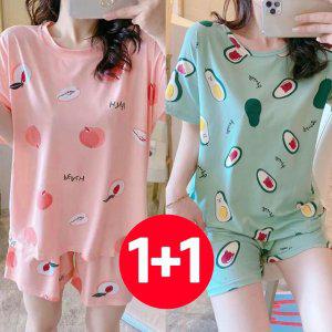 우정잠옷 여름잠옷세트 여자잠옷 반팔파자마 파자