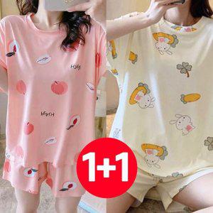잠옷 여자잠옷 홈웨어세트 토끼 복숭아 여성 파