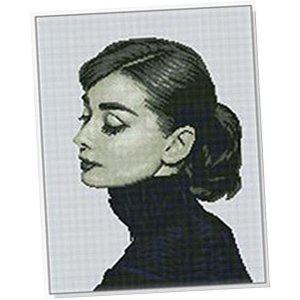 비즈십자수 보석십자수 인물 오드리햅번 40X50