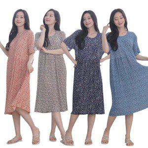 할머니 반팔 촌캉스 상하잠옷세트 꽃주름파자마