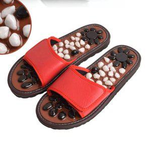 자갈지압슬리퍼 레드 블랙 2종컬러 사무실 슬리퍼