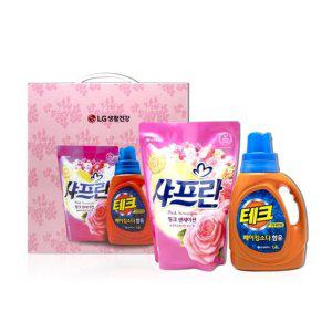 1.4L 드럼 세제와 1리터 섬유유연제 생활 주방 선물 세트