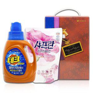 세탁세제와 유연제 구성된 명절 선물세트 4세트 제공