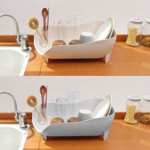 라이트그레이그릇건조대 히포식기보관함 설거지 그릇 히포