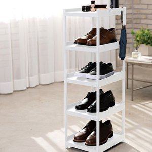 275x330x910mm 신발 정리 5단 선반 화이트 수납 공간 박스