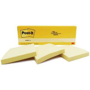 점착용 메모노트 24개 노랑 팝업 떡메모지 붙이는용