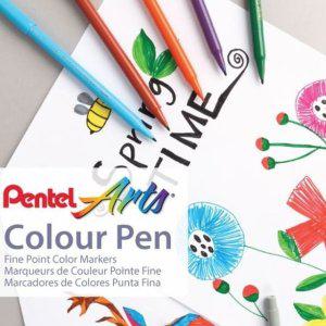 일러스트 컬러펜 12색 세트 1.2mm 사인펜 학습 문구용품