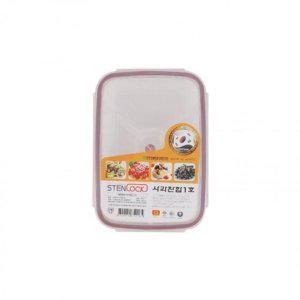 찬합 사각 카네이션 칸막이반찬 반찬통 도시락 1호 보관용기 밀폐용기