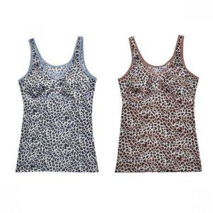 보엠 호피무늬 노와이어 인견 브라런닝 여성 여