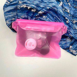 투명파우치 PVC지퍼백 목욕가방 형광색 수영장