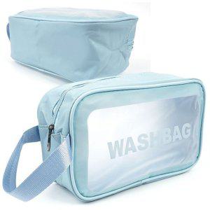 블루 투명가방 목욕 방수백 비치가방 방수가방