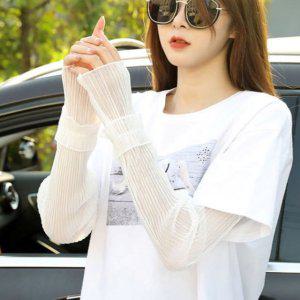 차단 가성비 팔토시 햇빛 레이스 주름 망사 여