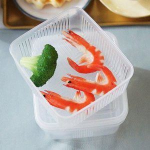 채반 반찬통 밀프랩 세척 채소 플라스틱 밀폐용기 1P