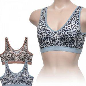 가슴가리개 인견 보엠 런닝형 A컵 호피 브라