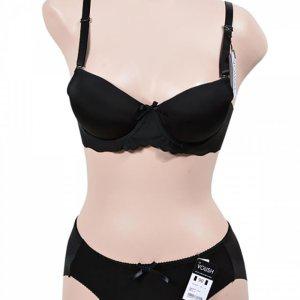 심플 와이어 브라 팬티세트 왕뽕 뽕 A컵 브레