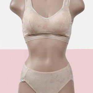 브라자 노와이어 왕뽕 세트 여자 자가드 브레이