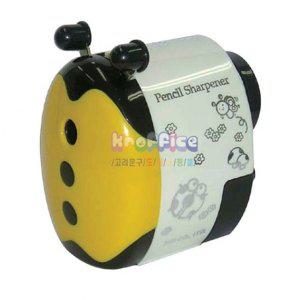 캔버스 연필깎이 필통 대용량 문구 휴대 필통함