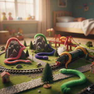 자광 3D 입체방울뱀12개 완구 관절뱀 토이 움직이는