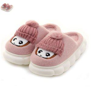사무실슬리퍼 여름 건강 실내건강실내화 실내화 모자인형 털실내화 핑크 택1 거실화
