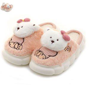 사무실슬리퍼 여름 건강 실내건강실내화 실내화 푸들 털실내화 핑크 택1 털실내화 거실화