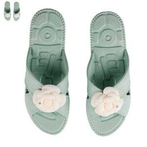 사무실실내화 여름 건강 실내건강실내화 거실화 플라워 지압 가벼운 슬리퍼 실내화 민트