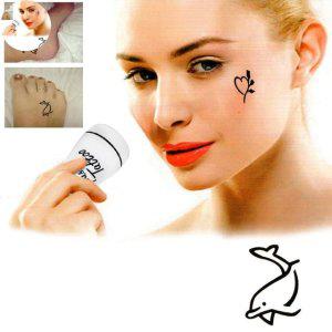 타투스티커 두피문 커버스티커 할로윈문신 지우기 문신 타투 스탬프 라지형 L7 돌고래